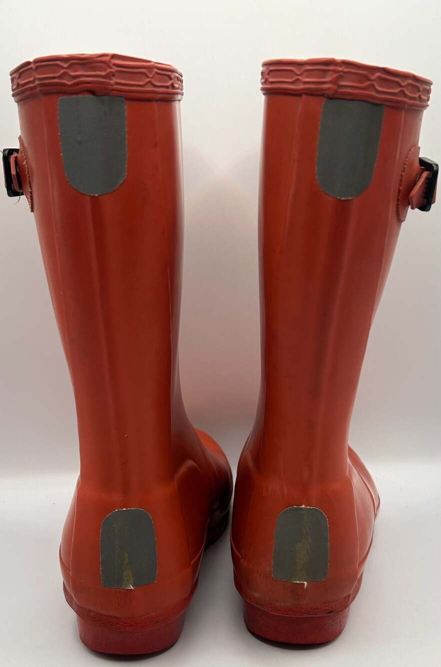 Hunter Kid's Original First Classic Rain Boots Poppy Coral US 13M/1F - Picture 4 of 6